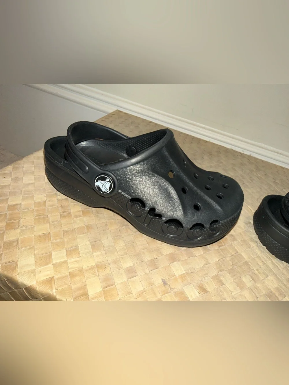 Kids Crocs - Size Children’s 10 - Black Slip-On Clogs - LIKE NEW